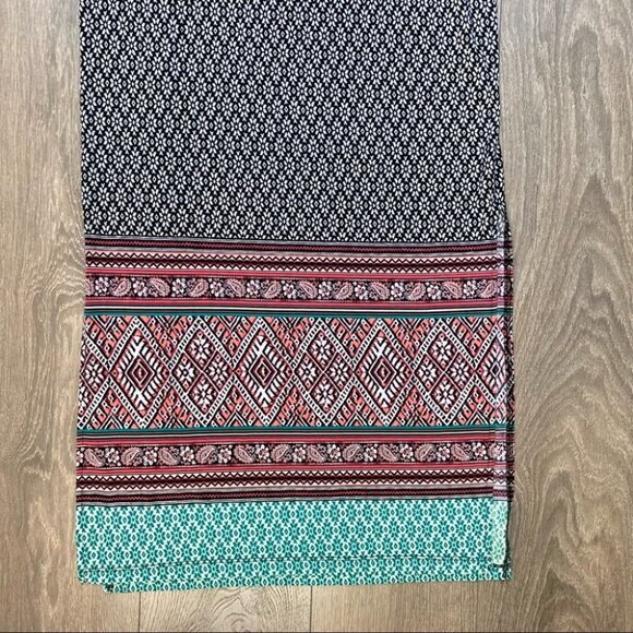 Women’s No Comment Maxi Skirt Boho Southwestern Print Side Slit Y2K 2000s Medium - Picture 13 of 16